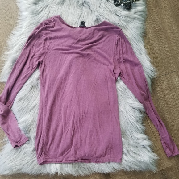 Ann Taylor Long Sleeve‎ Ruffle Shirt Blouse V Neck - Picture 2 of 5